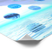 Moonlight Wonder, Abstrakte Reise zum Unbekannten Poster (Ecke)