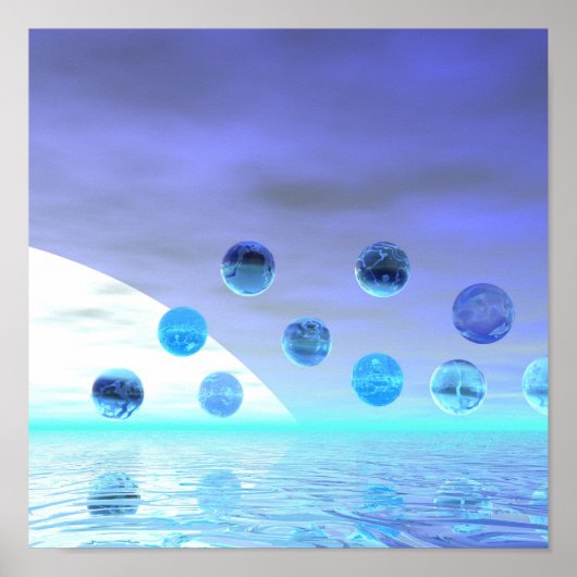 Moonlight Wonder, Abstrakte Reise zum Unbekannten Poster (Vorne)