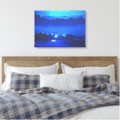 Moonlight Wrapped Canvas Prints Leinwanddruck (Insitu (Schlafzimmer))