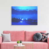 Moonlight Wrapped Canvas Prints Leinwanddruck (Insitu (Wohnzimmer))