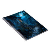 Moonlit Abandoned Village Path Notebook Notizblock (Rechte Seite)