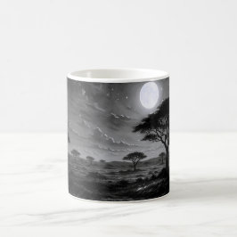Moonlit African Savanna Kaffeetasse