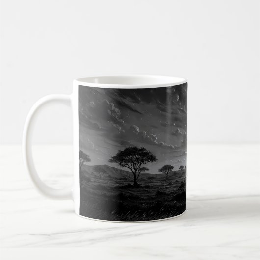 Moonlit African Savanna Kaffeetasse (Links)