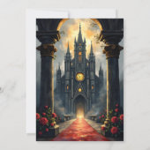 Moonlit Aisle of Eternal Vows –Gothic Wedding Gate Save The Date (Rückseite)