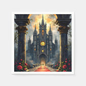 Moonlit Aisle of Eternal Vows –Gothic Wedding Gate Serviette (Vorderseite)