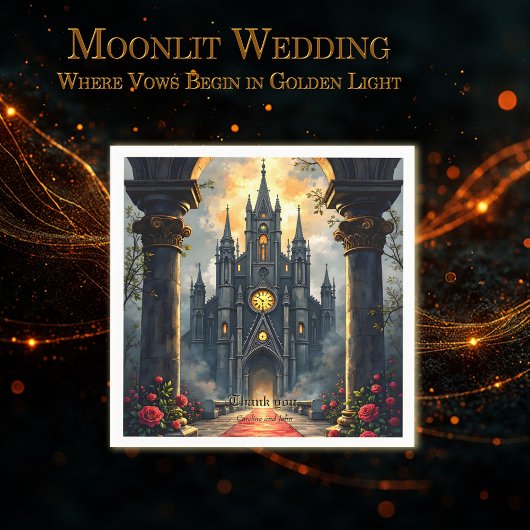 Moonlit Aisle of Eternal Vows –Gothic Wedding Gate Serviette