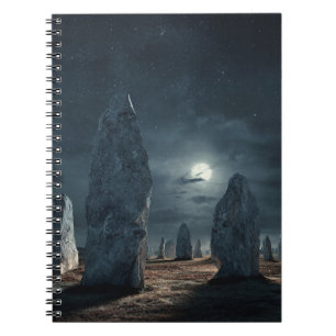 Moonlit Ancient Stehend Stones Notebook Notizblock