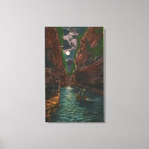 Moonlit Ansicht des Gerinnes Leinwanddruck