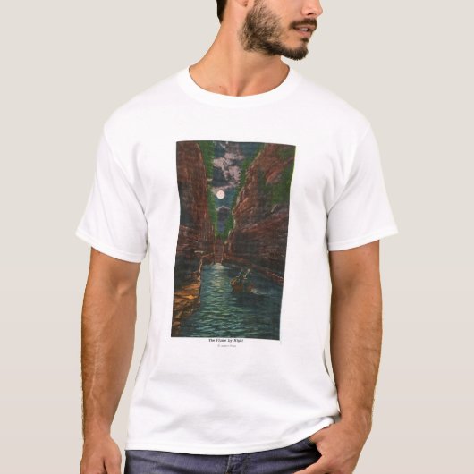 Moonlit Ansicht des Gerinnes T-Shirt (Vorderseite)