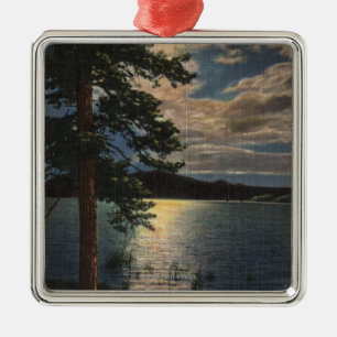 Moonlit Ansicht des Sees Ornament Aus Metall