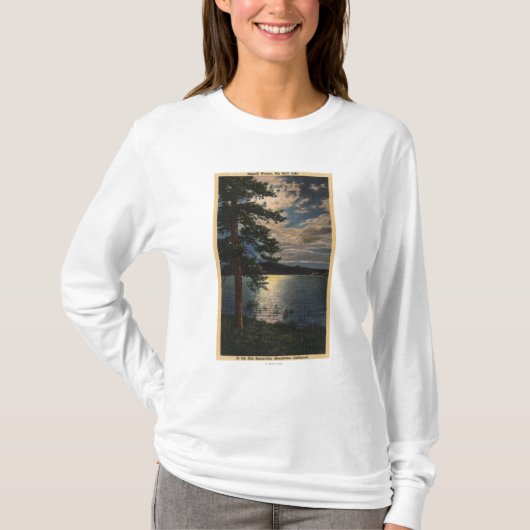 Moonlit Ansicht des Sees T-Shirt (Vorderseite)