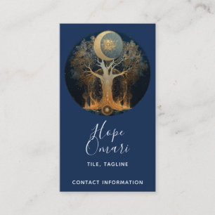 Moonlit Ascension Tree of Life Design Visitenkarte