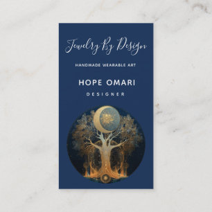 Moonlit Ascension Tree of Life Design Visitenkarte