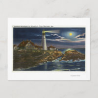Moonlit Aussicht auf den Leuchtturm Portland Head