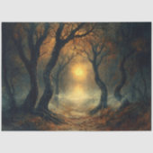 Moonlit Autumn Path Decode Seidenpapier (Vorderseite)