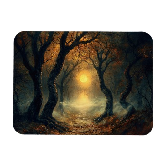 Moonlit Autumn Path Magnet (Horizontal)