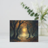 Moonlit Autumn Path Postkarte (Stehend Vorderseite)