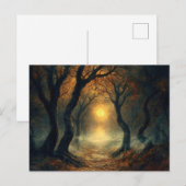 Moonlit Autumn Path Postkarte (Vorne/Hinten)