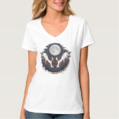 Moonlit Bat - Halloween Night Design T-Shirt (Vorderseite)