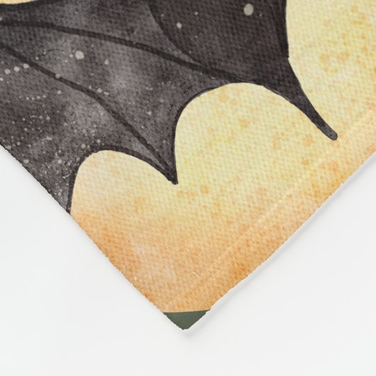 Moonlit Bat Silhouetten Fleecedecke (Ecke)