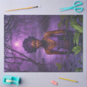 Moonlit Bayou Voodoo Witch – Gothic Decoupage Seidenpapier (Basteln)