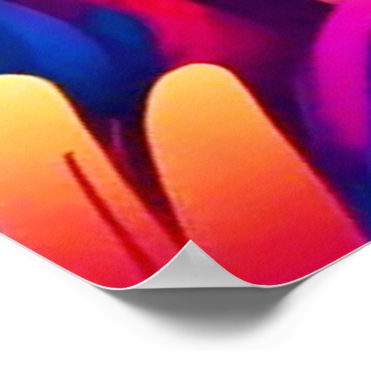 Moonlit Beach Colors Poster (Ecke)