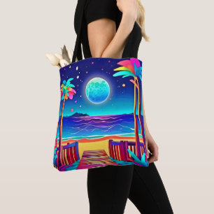 Moonlit Beach Colors Tasche