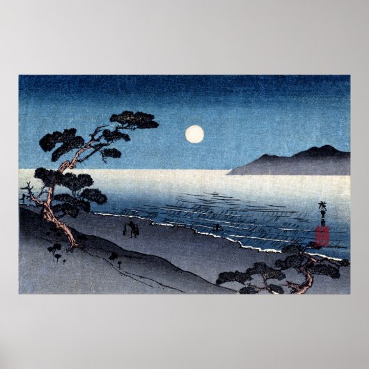 Moonlit Beach in Japan Nr.2 Poster (Vorne)