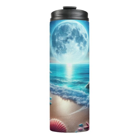 Moonlit Beach Thermosbecher (Vorderseite)