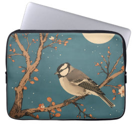 Moonlit Bird Blossom - Housse pour ordinateur Laptopschutzhülle