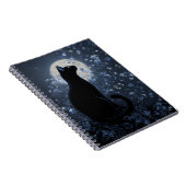 Moonlit Black Cat Notebook Notizblock (Rechte Seite)