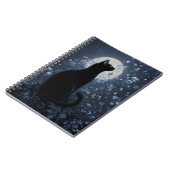 Moonlit Black Cat Notebook Notizblock (Linke Seite)