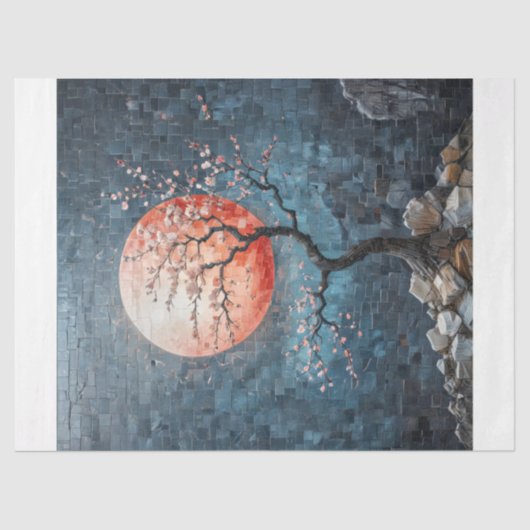 Moonlit Blossom Decoupage Seidenpapier (Vorderseite)