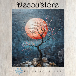 Moonlit Blossom Decoupage Seidenpapier