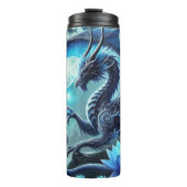 Moonlit Blue Dragon Realm Thermosbecher (Vorderseite)