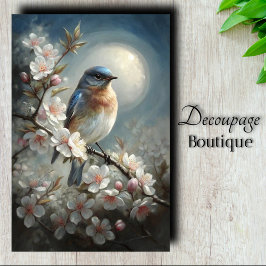 Moonlit Bluebird Song 2 Seidenpapier