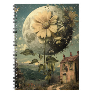 Moonlit Blume und Vintager Charme Notizblock