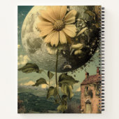 Moonlit Blume und Vintager Charme Notizblock (Rückseite)