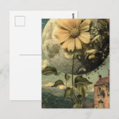 Moonlit Blume und Vintager Charme Postkarte (Vorne/Hinten)