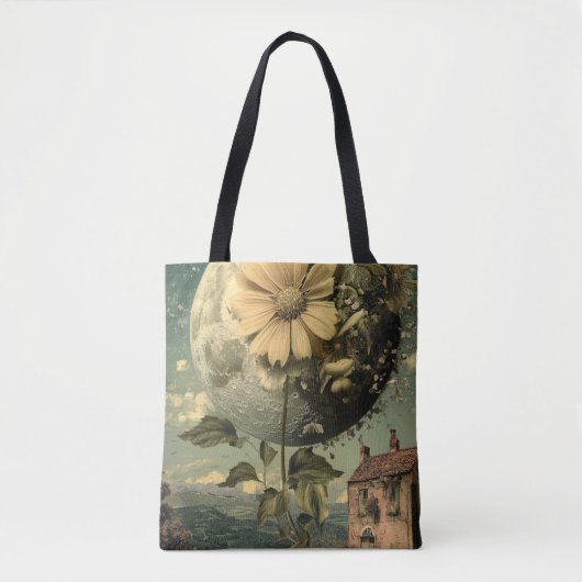 Moonlit Blume und Vintager Charme Tasche (Vorderseite)