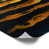 Moonlit Boat Journey - Naïf Dreamy Night Art Poster (Ecke)