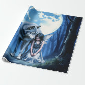 Moonlit Bond – The Wolf and the Gothic Fairy. Geschenkpapier (Ungerollt)