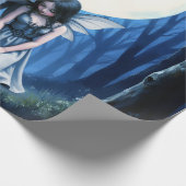Moonlit Bond – The Wolf and the Gothic Fairy. Geschenkpapier (Ecke)