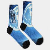 Moonlit Bond – The Wolf and the Gothic Fairy.   Socken (Rechts)