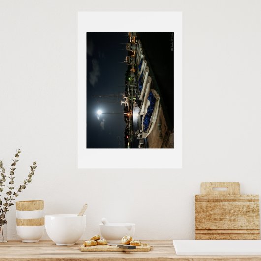Moonlit Boote Poster (Küche)
