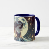 Moonlit Butterfly Enchantress Fantasy Tasse (VorderseiteRechts)