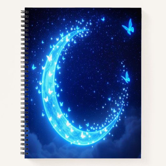 Moonlit Butterfly Journal - Magisches Notebook Notizblock (Vorderseite)