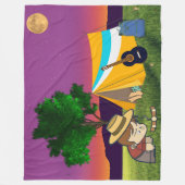 Moonlit Campfire Träume Fleecedecke (Vorderseite)