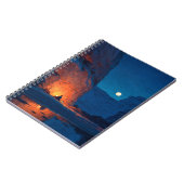 Moonlit Canyon Campfire-Notebook Notizblock (Linke Seite)