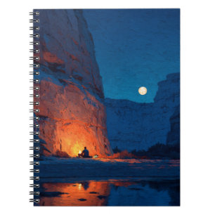 Moonlit Canyon Campfire-Notebook Notizblock
